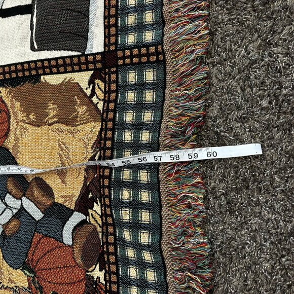 Vintage New Nwot Teddy Bears Tapestry 4 Seasons Throw Blanket Decor 46x60" - Picture 3 of 8